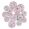 15 x Assorted Grey Vintage Rose Craft Buttons 18mm - 25mm 