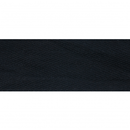 Black Herringbone Tape 100% Cotton