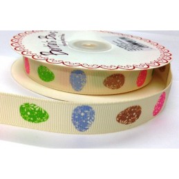 16mm Bertie's Bows Easter Eggs Candy Grosgrain Craft Ribbon