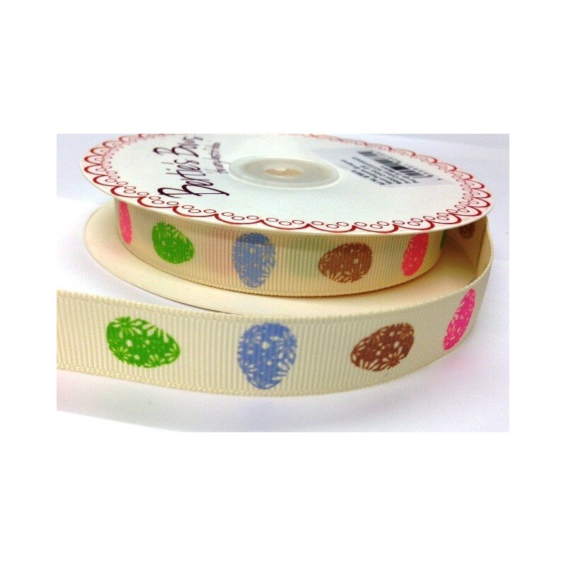 16mm Bertie's Bows Easter Eggs Candy Grosgrain Craft Ribbon