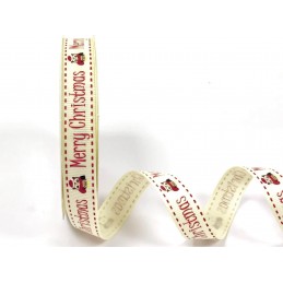 1 Metre 16mm Bertie's Bows Merry Christmas Festive Owls Grosgrain Craft Ribbon