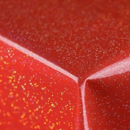 Red Glitter Sparkle Wipe Clean PVC Vinyl Tablecloth Oilcloth Fabric Table Protector