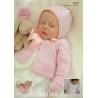 Sirdar Knitting Pattern 1818 Baby Hat Bootees Cardigan Mittens