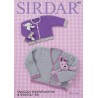 Sirdar Knitting Pattern 4875 Baby Round Neck and V Neck Cardigan