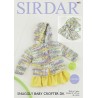 Sirdar Crochet Pattern 4871 Baby Blanket & Matching Hooded Jacket 0-7 Years