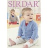 Sirdar Knitting Pattern 4847 Baby Cardigan Shawl Collar V Neck 0-3 Years