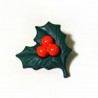 1 x 28mm Christmas Holly Leaf Festive Craft Buttons Xmas Seasonal