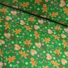 Polycotton Fabric Christmas Gingerbread Hearts Candy Cane Festive Bow Xmas Sweet