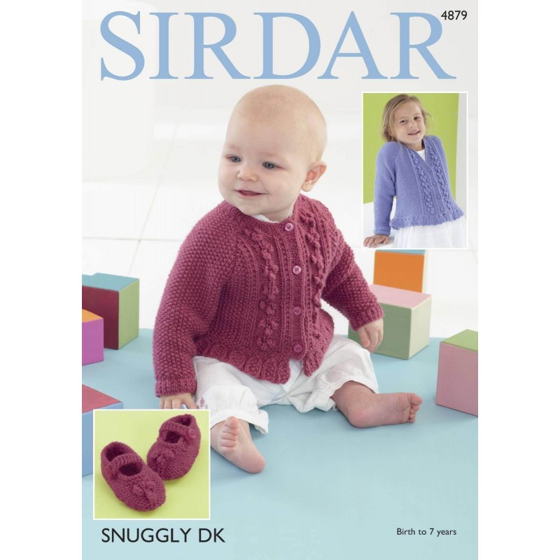 Sirdar Knitting Pattern 4879 Baby Childrens Round Neck Cardigan 07...