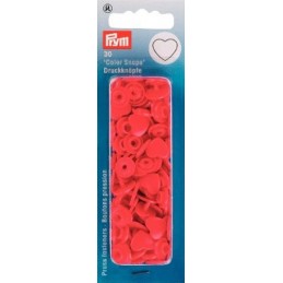 Red Novelty Shaped Snap Press Fasteners Heart Shaped Plastic Press Studs