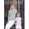 Sirdar Knitting Pattern 8136 Womens Knitted Cold Shoulder Top Summer Linen DK