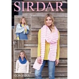 Sirdar Knitting Pattern 8096 Gorgeous Scarf, Wrap & Snood