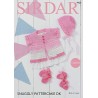 Sirdar Crochet Pattern 4920 Babies Cardigan Bonnet Booties Snuggle Pattercake DK