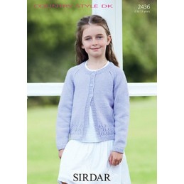 Sirdar Knitting Pattern 2436 Girl's Cardigan in Country Style DK