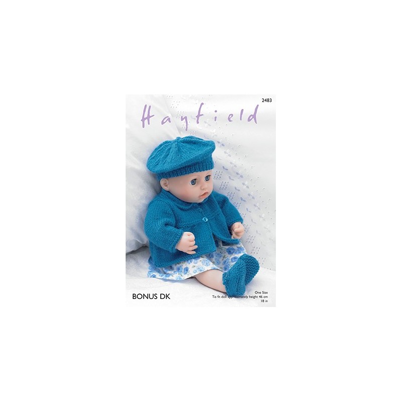 Sirdar Knitting Pattern 2483 Baby Doll Jacket Beret Shoes Pants Bonus DK