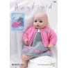 Sirdar Knitting Pattern 2485 Baby Doll Pinafore Outfit Dress Jacket Top Bonus DK