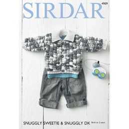 Sirdar Knitting Pattern 4909 Babies Cosy Jacket Knit Snuggly Sweetie Rascal DK