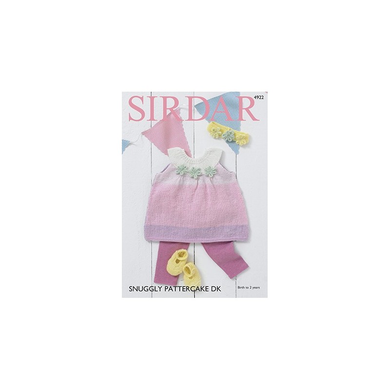 Sirdar 4922 Knitting Pattern Baby Dress Shoes Headband in Snuggly Pattercake DK 