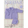 Sirdar Knitting Pattern 4883 Babies Cute Coat & Bonnet Knit Snuggly 4 PLY