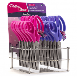 20cm Pink or Purple Pinking Shears Dressmaking Embroidery ZigZag Cut Scissors