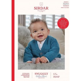 Sirdar Knitting Pattern 5250 Snuggly Cashmere Merino Baby Cardigan