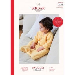 Sirdar Knitting Pattern 5254 Snuggly Bouclette Baby Sleeping Bag With Sleeves
