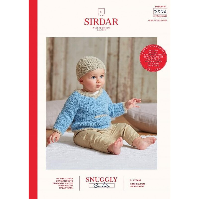 Sirdar Knitting Pattern 5256 Snuggly Bouclette Baby Hay & Jumper With Pockets