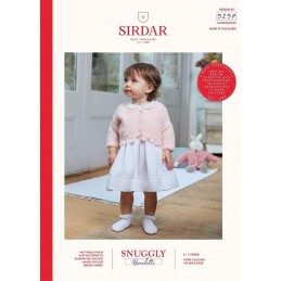 Sirdar Knitting Pattern 5257 Snuggly Bouclette Baby Cardigan & Doll cardigan