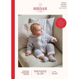 Sirdar Knitting Pattern 5259 Snuggly Bouclette Baby Booties & Onesie
