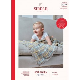 Sirdar Knitting Pattern 5258 Snuggly Bouclette Baby Blanket