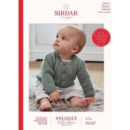 Sirdar Knitting Pattern 5241 Snuggly Cashmere Merino Baby Cardigan