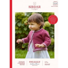 Sirdar Knitting Pattern 5248 Snuggly Bouclette Baby Cardigan With Stripe