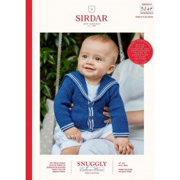 Sirdar Knitting Pattern 5247 Snuggly Cashmere Merino Baby Sailor Jumper