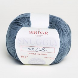Sirdar Snuggly 100% Cotton Double Knitting Baby Knit DK Yarn Craft Wool 50g Ball Smokey Blue
