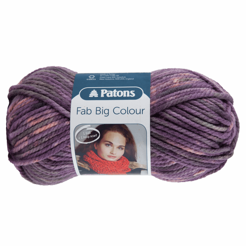 Patons Fab Big Colour 100% Acrylic Super Chunky Knit Yarn Craft Wool 200g Ball