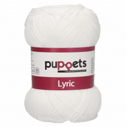 Puppet Puppets Lyric No. 4 100% Cotton 4 Ply Knit Yarn Craft Wool 50g Ball White