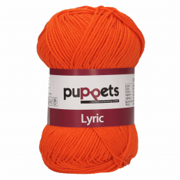 Puppet Puppets Lyric No. 4 100% Cotton 4 Ply Knit Yarn Craft Wool 50g Ball Orange
