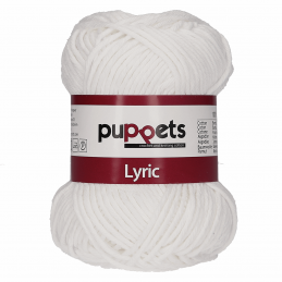 Puppet Puppets Lyric No. 8 100% Cotton DK Double Knitting Yarn Wool 50g Ball White