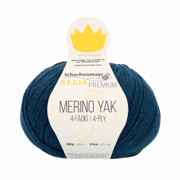 Regina Premium Merino & Yak Knitting Crochet Knit Yarn Craft Wool 100g Ball 7515 Midnight Blue Mix
