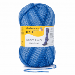 Regia Colour 6 PLY Knitting Crochet Knit Yarn Craft Wool 150g Ball 7501 Denim Dusk