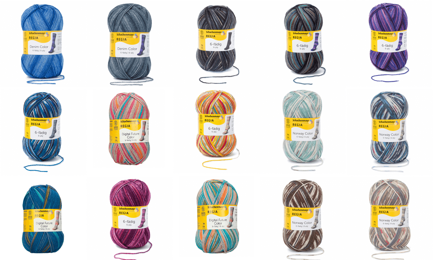 Regia Colour 6 PLY Knitting Crochet Knit Yarn Craft Wool 150g Ball 1125 Wintersorbet Square Circus