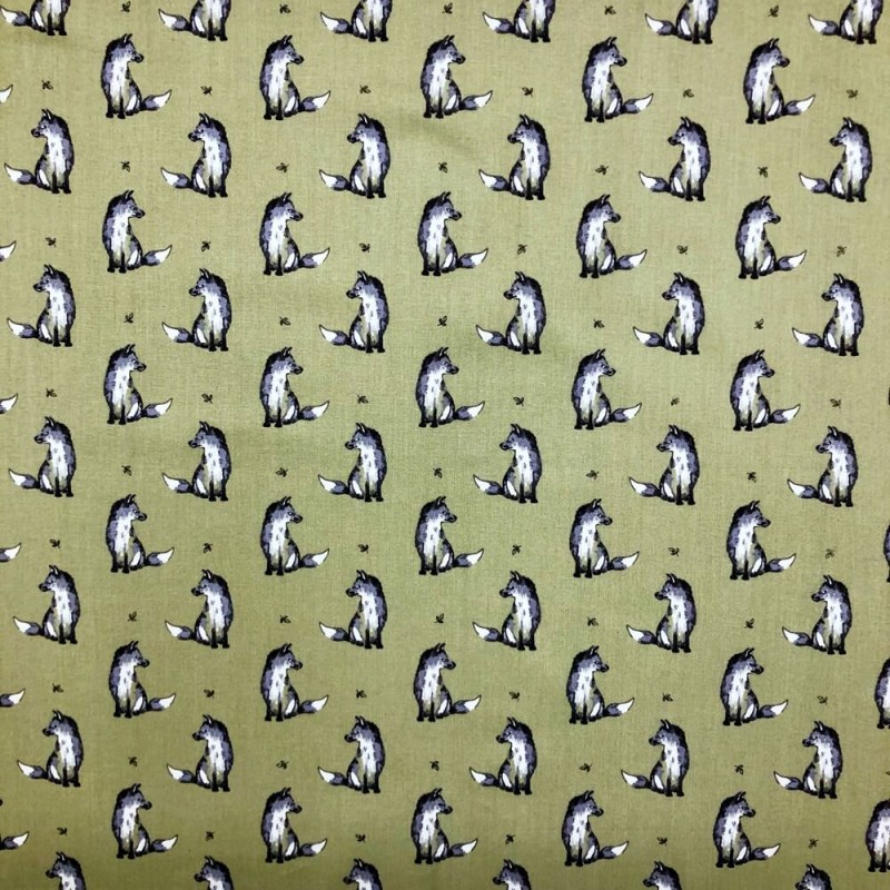 100% Cotton Fabric Lifestyle Felix Fox Foxes Wildlife Animals 140cm Wide