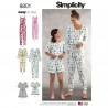 Simplicity Sewing Pattern 8801 Girls and Misses Knit Jumpsuit Romper