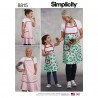 Simplicity Pattern 8815 Child's and Misses' Apron Sewing Patterns