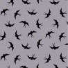 95% Polyester 5% Elastane Soft Shell Micro Fleece Backed Swallows Birds
