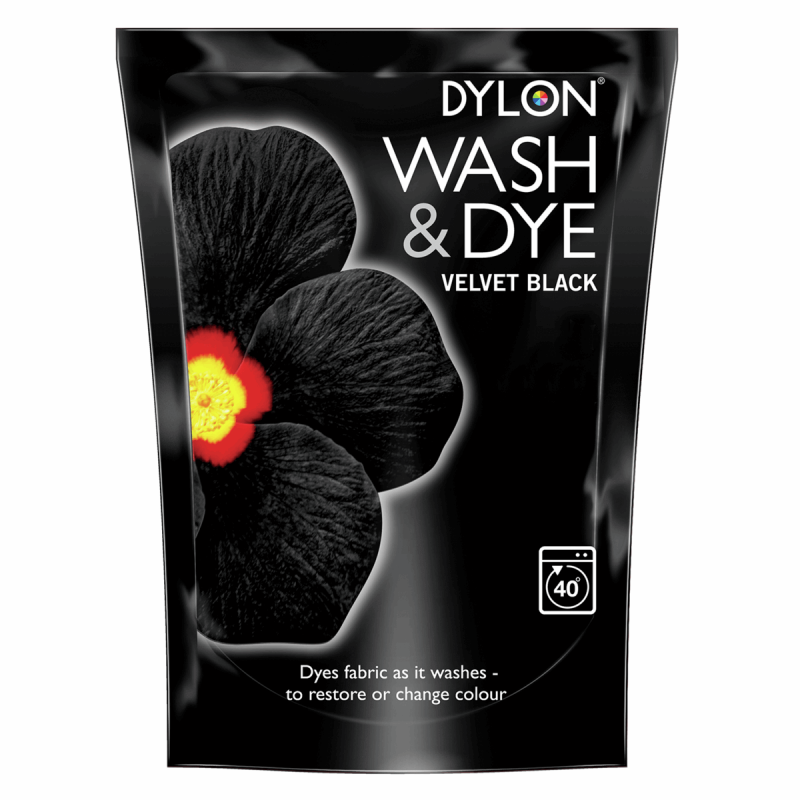 Dylon Wash & Dye Fabric Powder Reviving Faded Colours 350g Black
