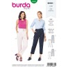 Burda Style Misses' Highwaisted Pleated Trousers Smart Wear Sewing Pattern 6332