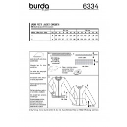 Burda Style Misses' Peplum Jacket Sporty Coat Formal Coat Sewing Pattern 6334