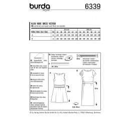 Burda Style Misses' Dress With Waistband Sleeveless Sewing Pattern 6339