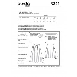 Burda Style Misses' Inverted Pleat Skirt in 2 Lengths Summer Sewing Pattern 6341